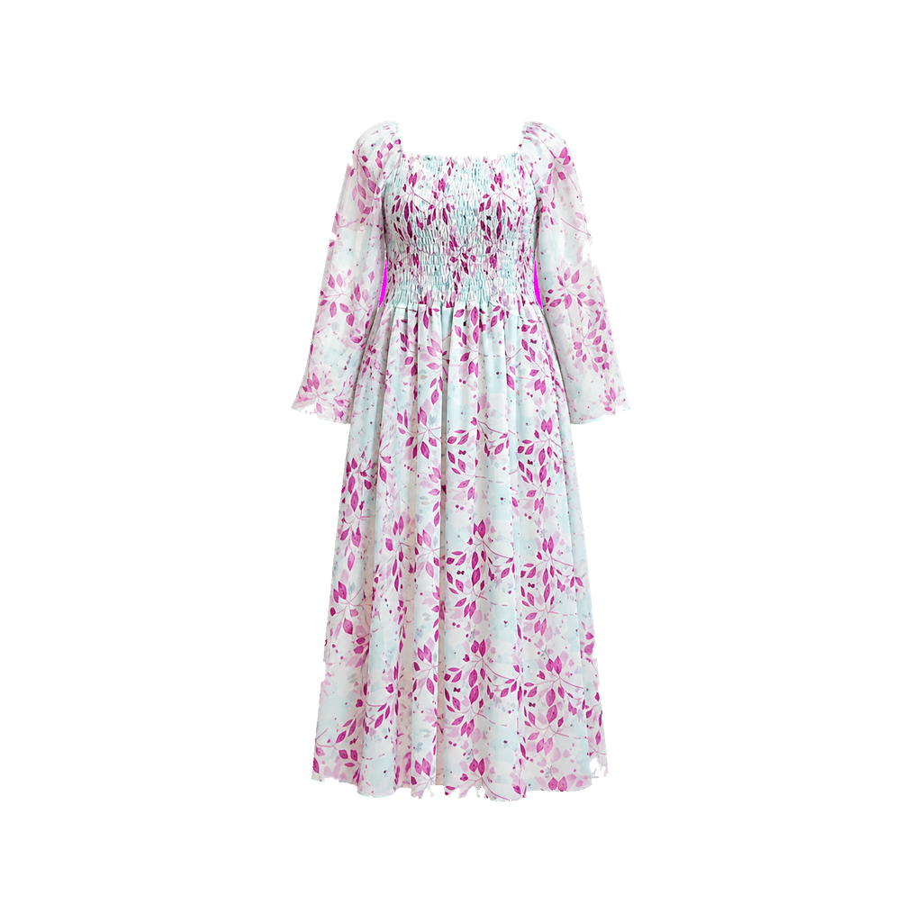 Women's long smocked dress
