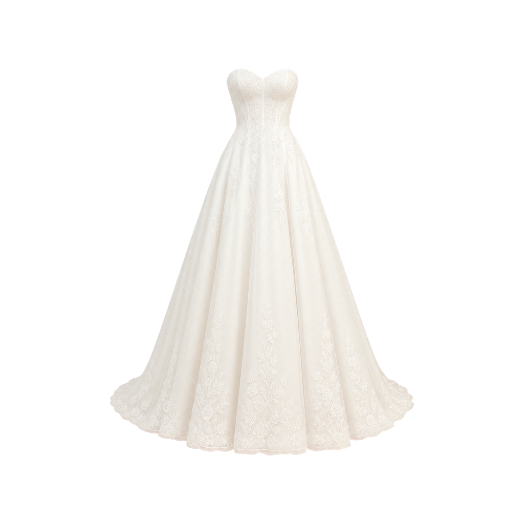 White wedding gown